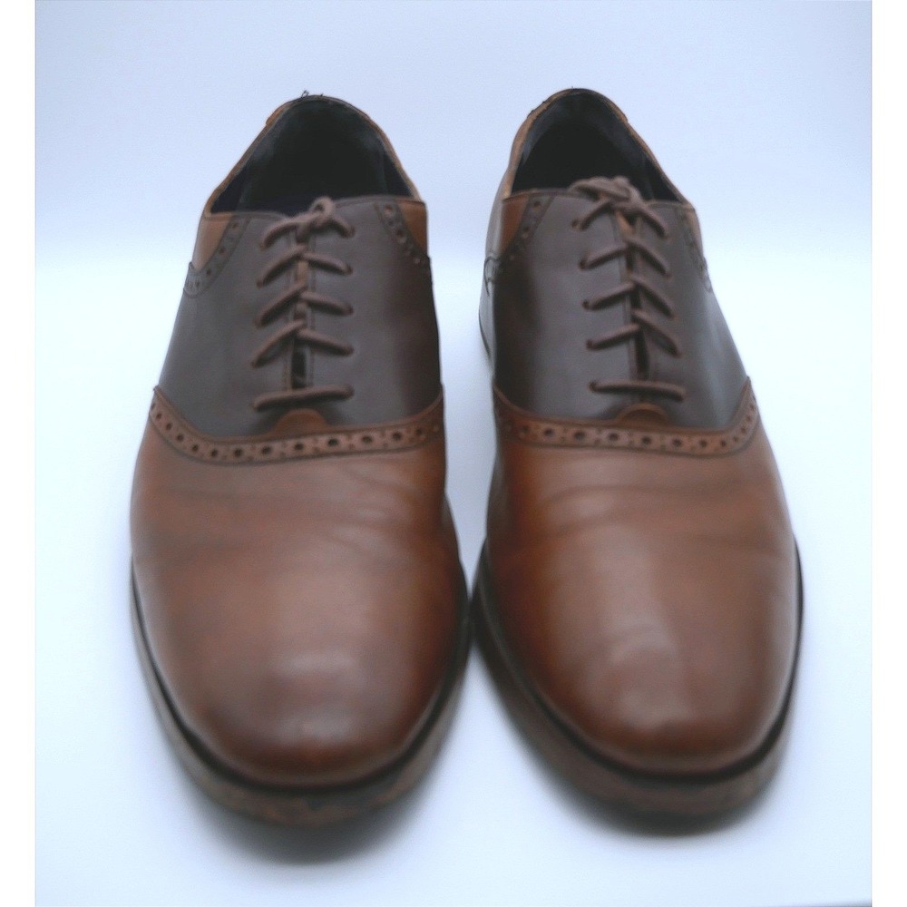 Cole Haan Williams Saddle Oxford Shoes Brown Tan Leather C25083 Mens 9.5 M